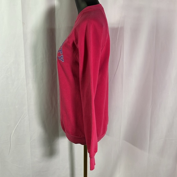 Vintage Pink Unibearsity Teddy Bear Long Sleeve Crewneck Sweatshirt - Picture 2 of 16